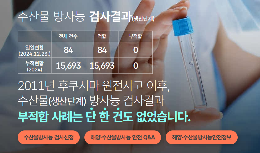 해양·수산물방사능안전정보 새창열기
