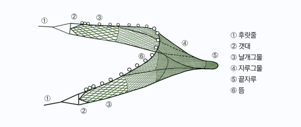 [그림1] 외끌이대형저인망 어구 겨냥도