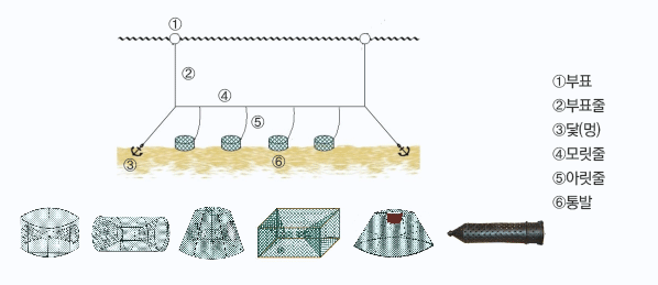 [그림1] 연안통발 어구 겨냥도