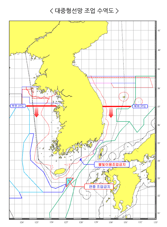 대중형선망 조업수역도